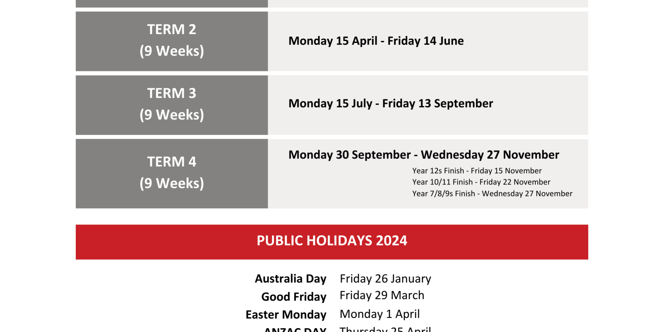 Term Dates 2024 Arethusa College